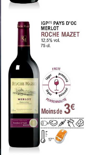 igp pays d'oc merlot roche mazet