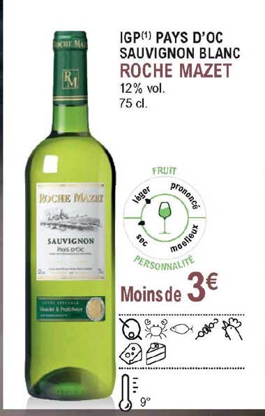 igp pays d'oc sauvignon blanc roche mazet