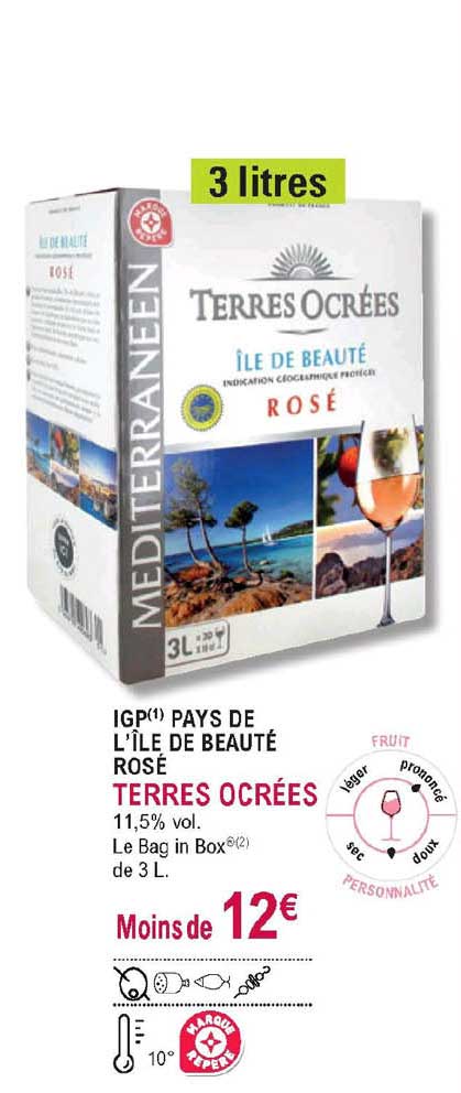 igp pays de l'île de beauté rosé terres ocrées