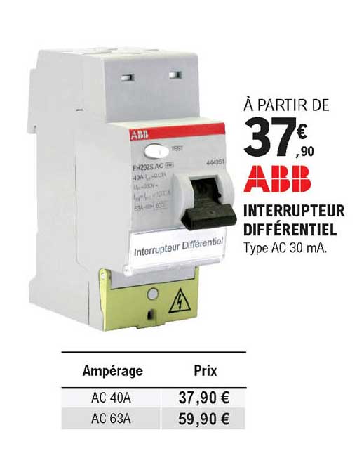 interrupteur différentiel abb