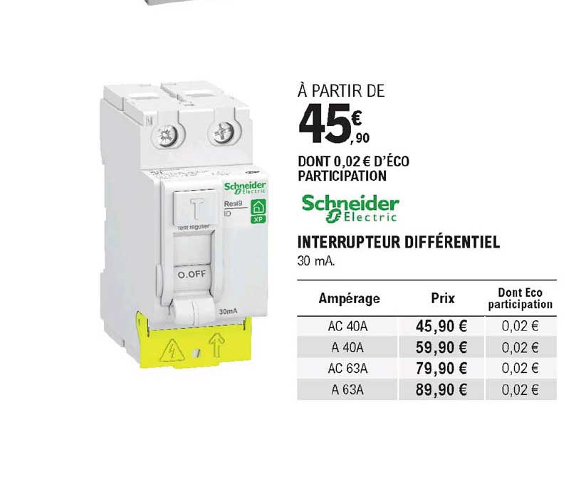 interrupteur différentiel scheider
