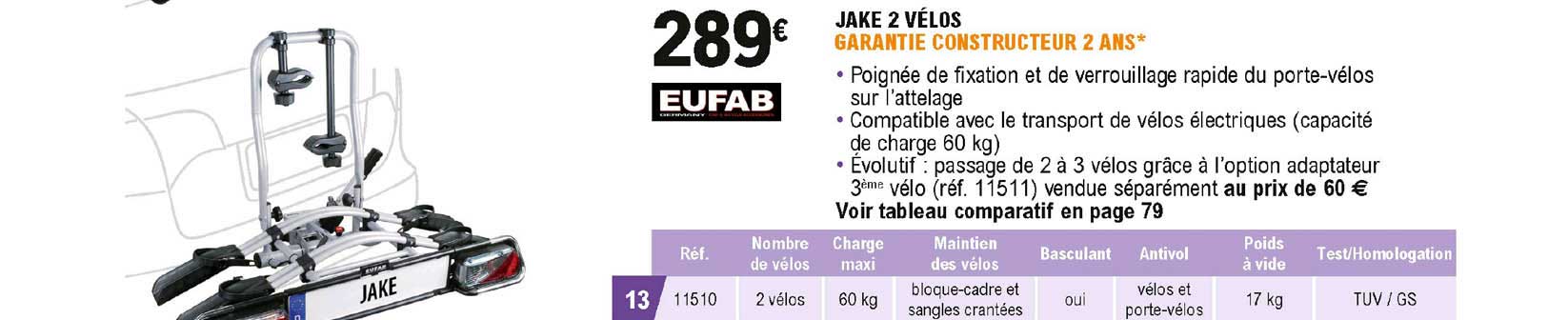 jake 2 vélos eufab