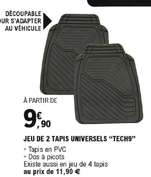 jeu de 2 tapis universels "tech9"
