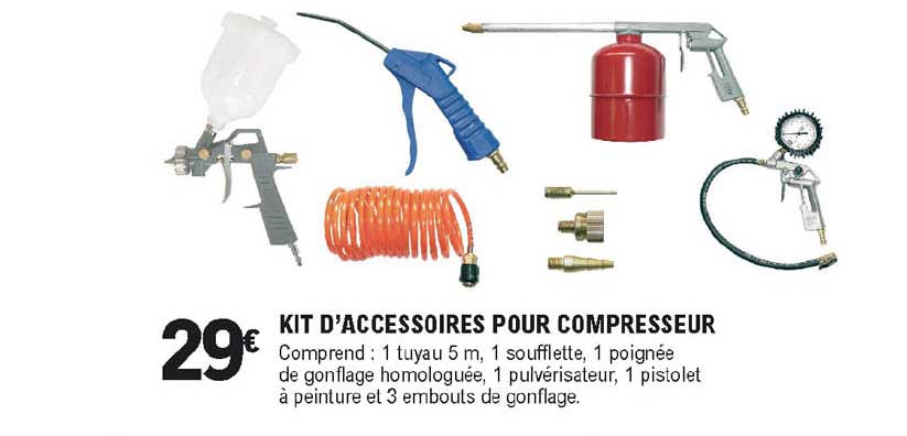 kit d'accessoires pour compresseur