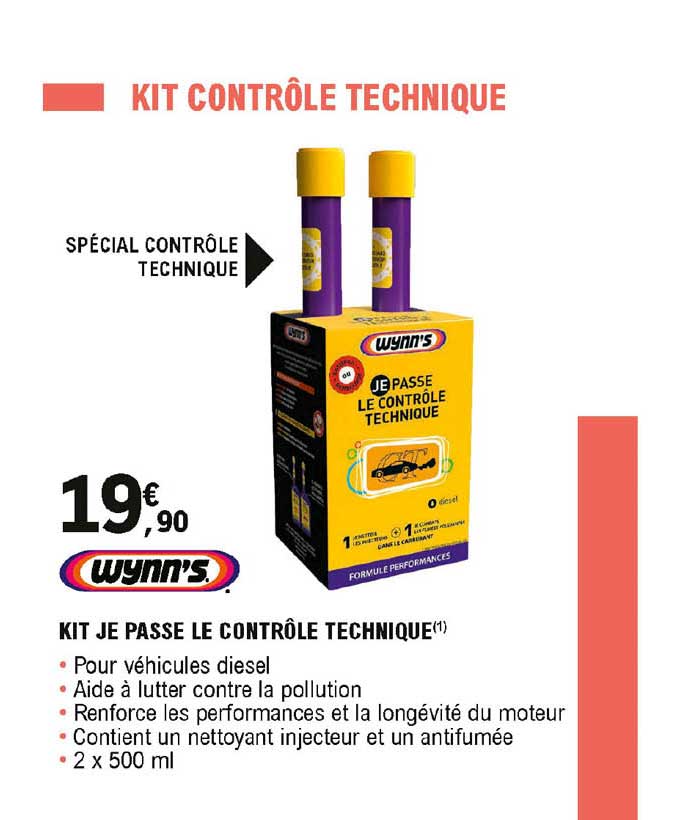 kit je passe le contrôle technique wynn's