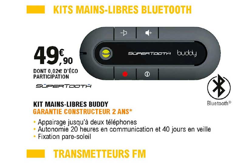 kit mains-libres buddy super tooth
