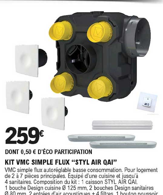 kit vmc simple flux "styl air qai"