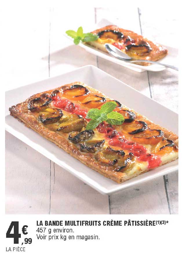 la bande multifruits crème pâtissière