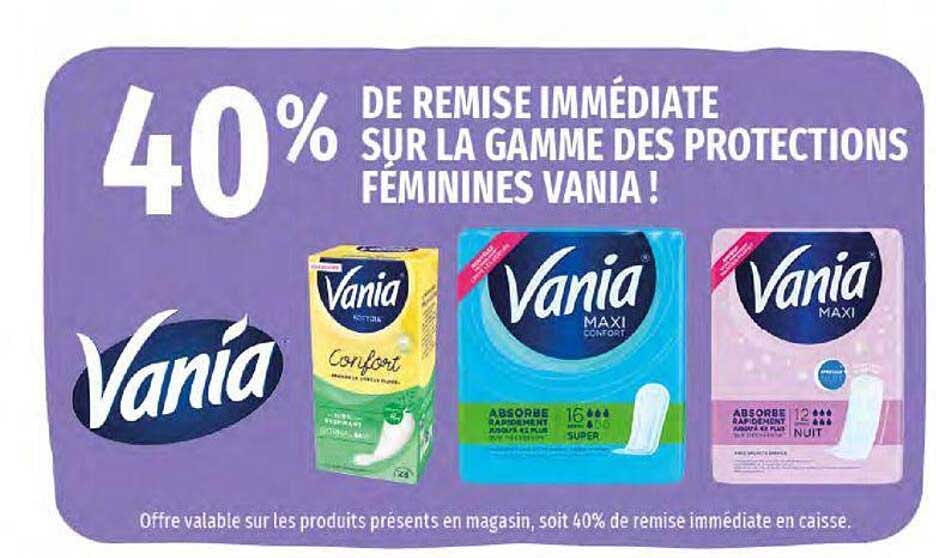 la gamme des protections féminines vania