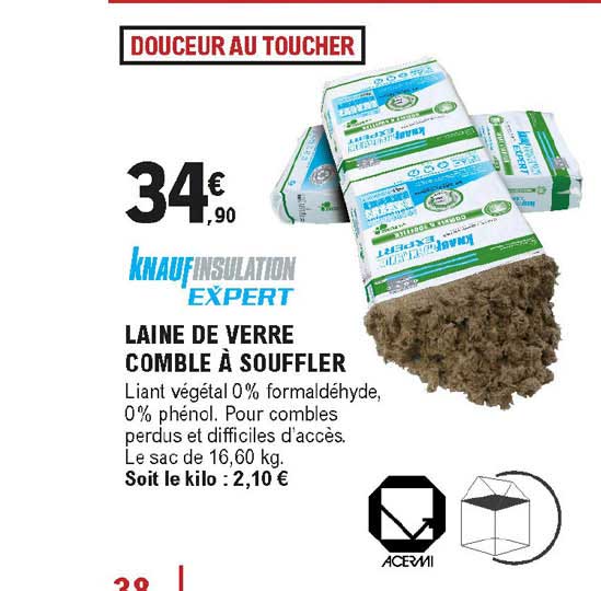 laine de verre comble à souffler