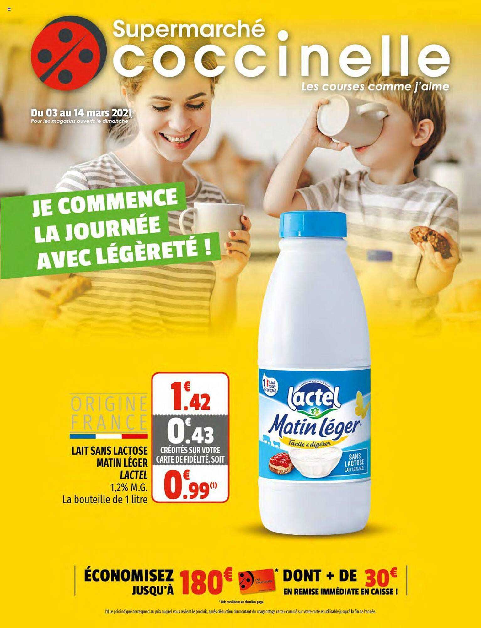 lait sans lactose matin léger lactel