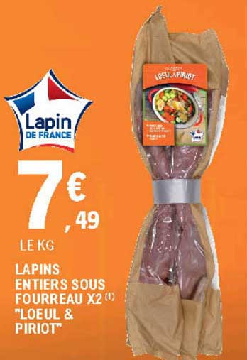 lapins entiers sous fourreaux x2 loeul & piriot