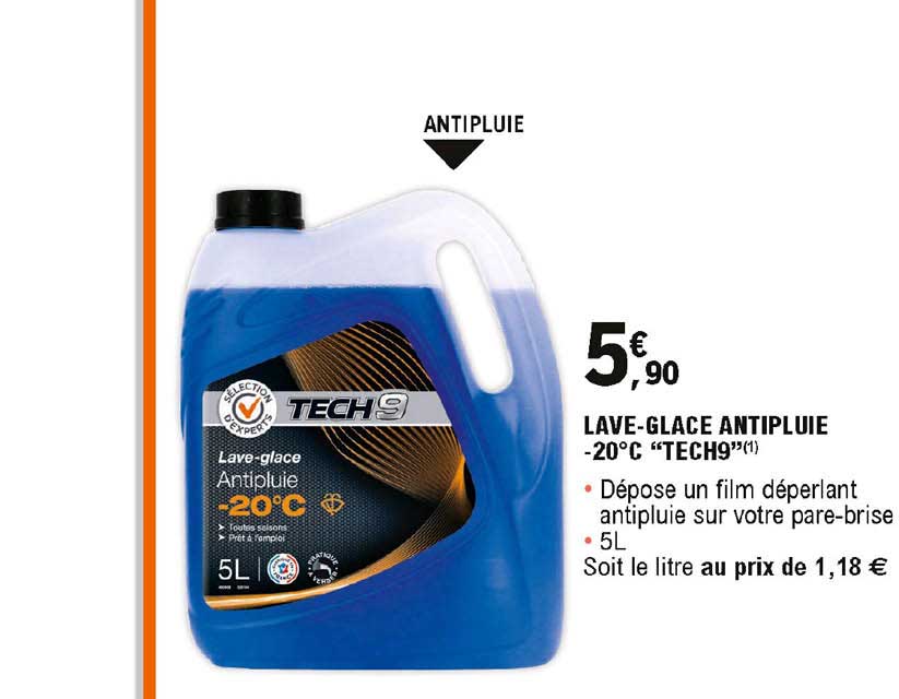 lave-glace antipluie -20° "tech9"