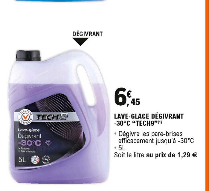 lave-glace dégivrant -30° "tech9"