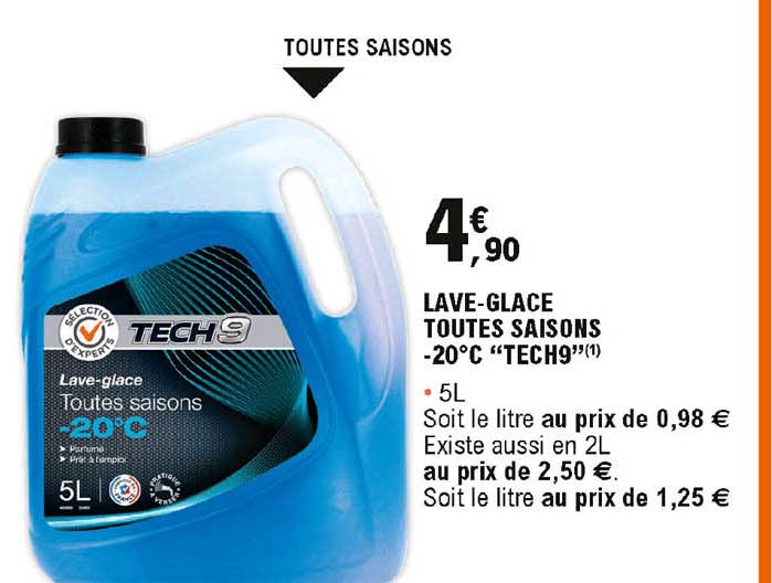 lave-glace toutes saisons -20°c "tech9"
