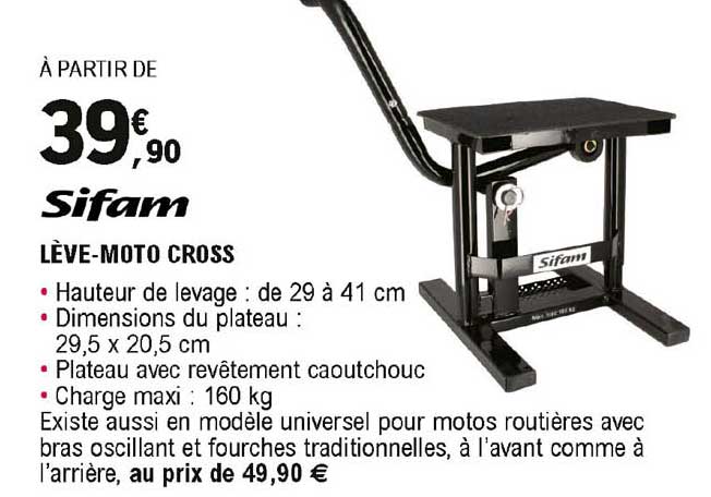 lève-moto crosse sifam