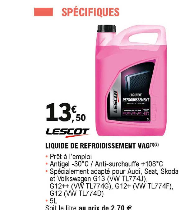 liquide de refroidissement vag lescot