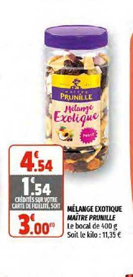 mélange exotique maître prunille