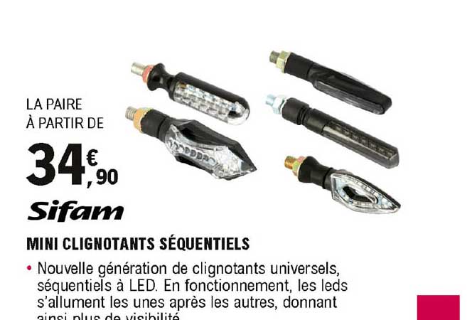 Mini Clignotants Séquentiels Sifam