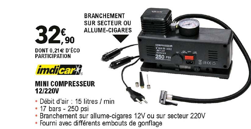 Mini Compresseur 12-220v Imdicar