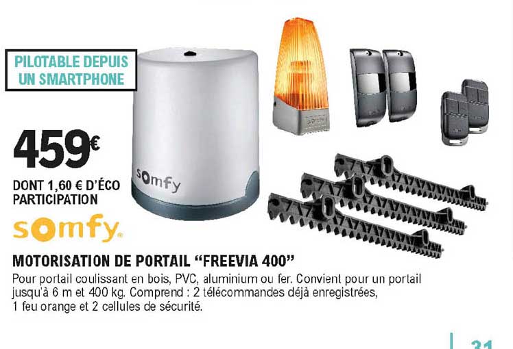 motorisation de portail "freevia 400" somfy