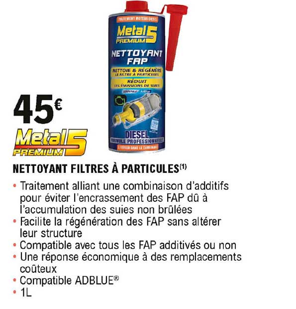 nettoyant filtres à particules