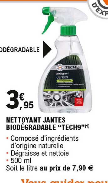 nettoyant jantes biodégradable "tech9"