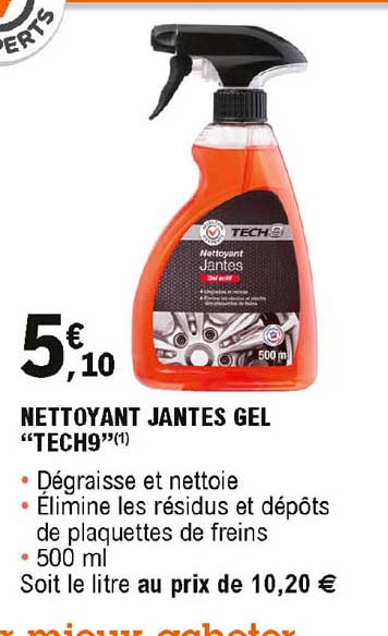 nettoyant jantes gel "tech9"