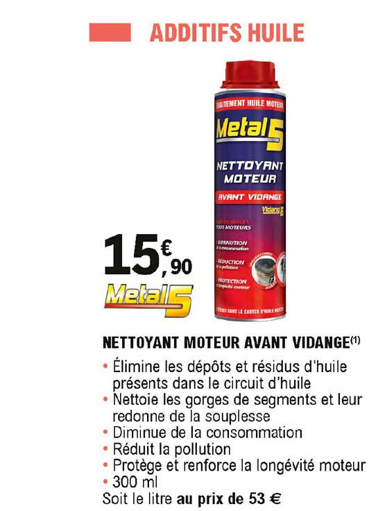 nettoyant moteur avant vidange metal5