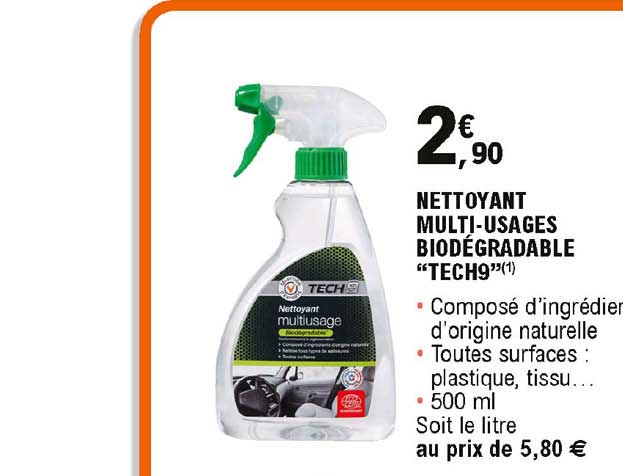 nettoyant multi-usages biodégradable "tech9"
