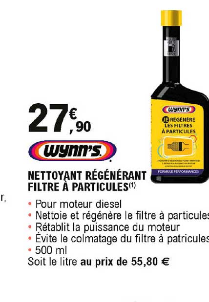 nettoyant régénérant filtre à particules wynn's