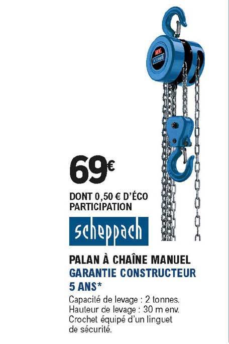 Palan à Chaîne Manuel Scheppach