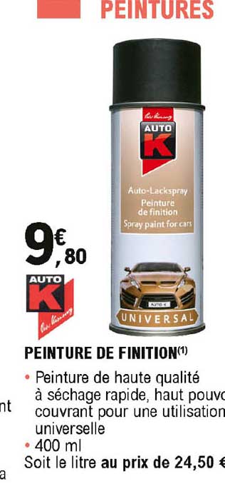 peinture de finition auto k