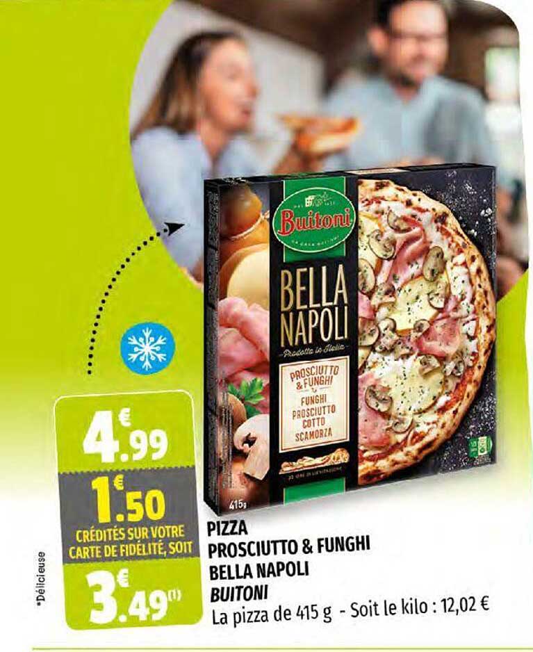 pizza prosciutto & funghi bella napoli buitoni