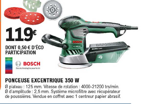 ponceuse excentrique 350 w bosch