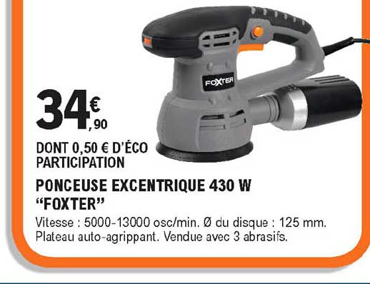 ponceuse excentrique 430 w "foxter"