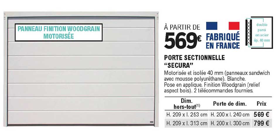 porte sectionnelle "secura"