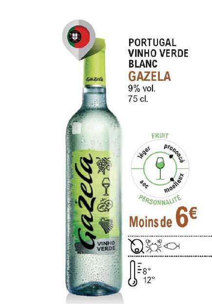portugal vinho verde blanc gazela
