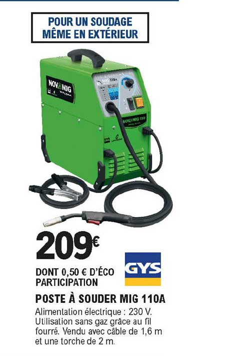 poste à souder mig 110a gys