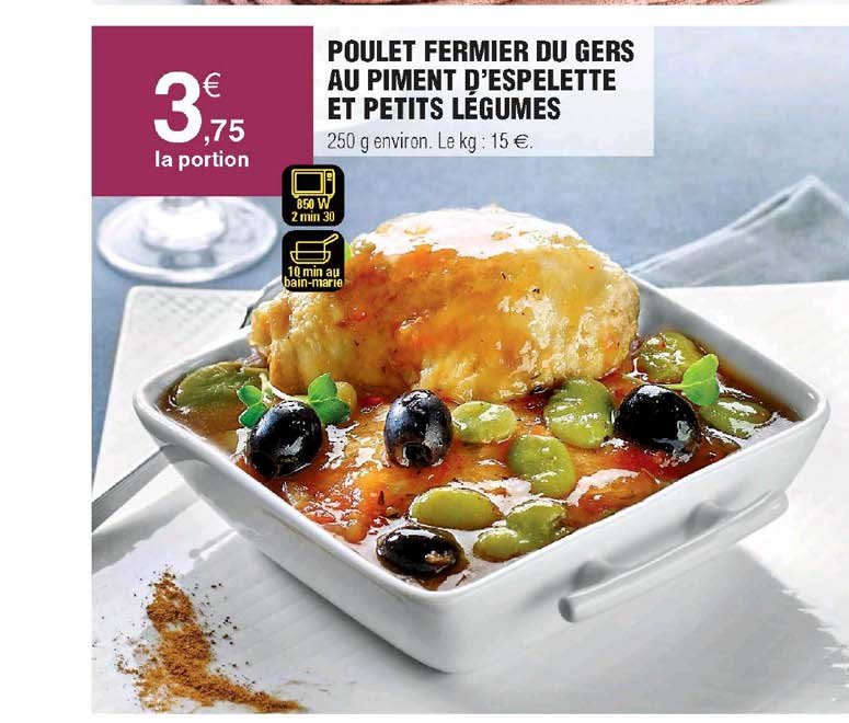 Poulet Fermier Du Gers Au Piment D'espelette Et Petits Légumes