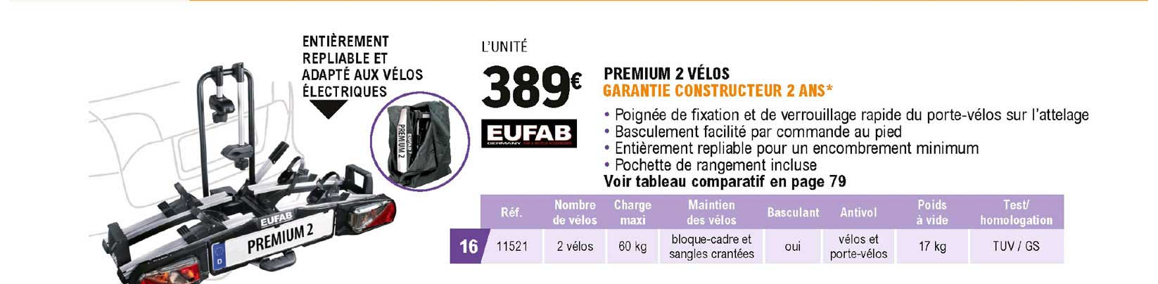 premium 2 vélos eufab