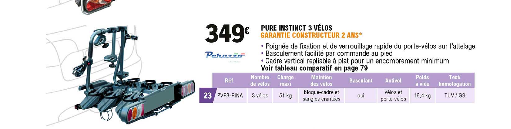 pure instinct 3 vélos peruzzo