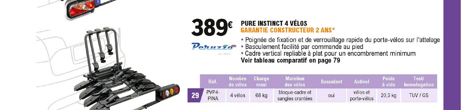 pure instinct 4 vélos peruzzo