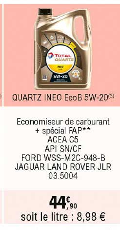 quartz ineo eco b 5w-20 total