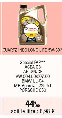 quartz ineo long life 5w30 total