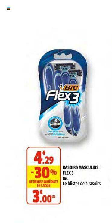 rasoirs masculins flex 3 bic