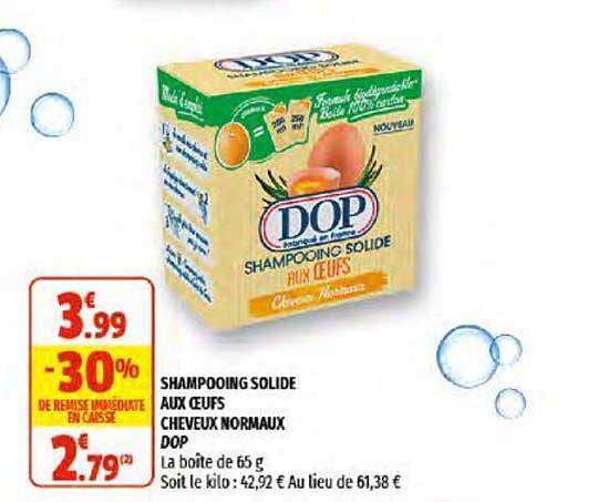 shampooing solide aux oeufs cheveux normaux dop