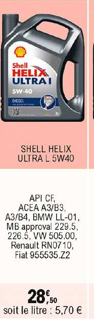 shell helix ultra 5w40