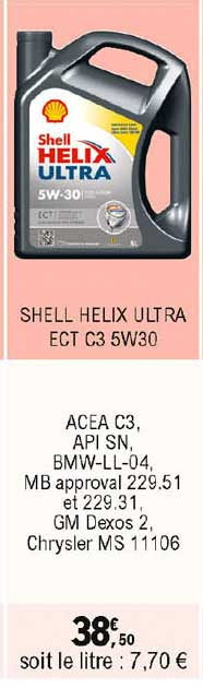 shell helix ultra ect c3 5w30