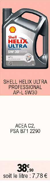 shell helix ultra professional ap-l 5w30